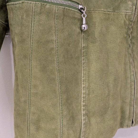 Green leather jacket - Picture 2 of 7